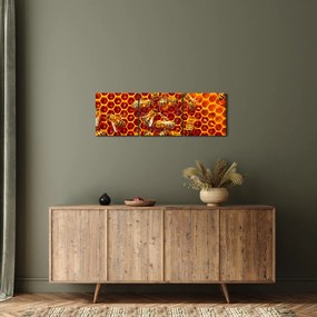 Kép - Méhsejtes (órával) (90x30 cm)