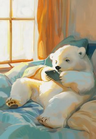 Poszter 68x98cm Maci délután