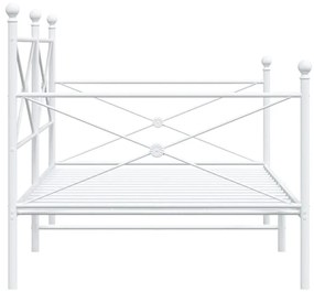 kanapéágy matrac nélkül fehér 107x203 cm acél