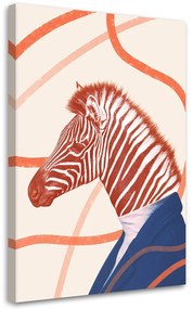 Gario Vászonkép Zebra narancssárga állat absztrakció - Bryantama Art Méret: 40 x 60 cm