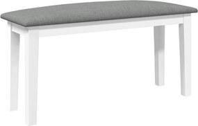 vidaXL fehér tömörfa gumiból pad 90 cm