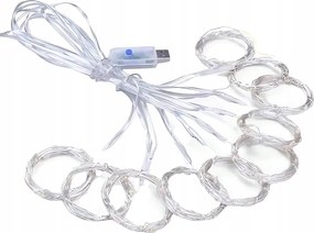 Foxter 2279 karácsonyi fényfüggöny Usb Led, IP65, távirányítóval, többszínű