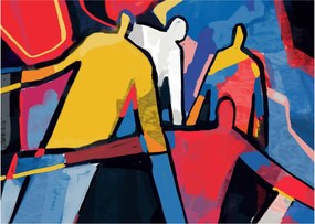 Kép - A férfiak absztrakciója (70x50 cm)