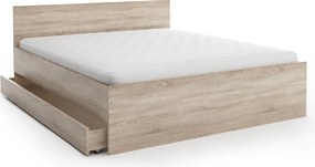Ágy ELISA 180 x 200 cm, sonoma tölgy Matrac: SOMMERA 18 cm matraccal, Ágyrács: Lamellás ágyráccsal