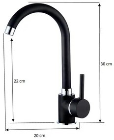 Myra Gránit mosogató Csaptelep (fekete - nem szemcsés)