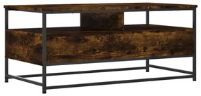 füstös tölgy színű szerelt fa dohányzóasztal 100 x 51 x 45 cm