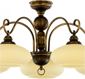 BRILAGI - Felületre szerelt csillár MOLLERO 5xE27/15W/230V Ø 84 cm bronz/patina