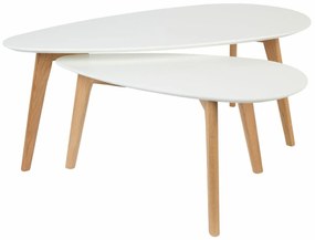 Drop lerakóasztal, 2-es szett, fehér