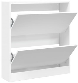 fehér szerelt fa cipőszekrény 80 x 21 x 87,5 cm