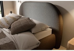 Franciaágy 140 cm Olivo P (ágyráccsal) (tárolóhellyel) (sötétszürke + fekete). Akció -15%. 1100424