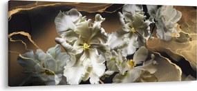 Kép - Orchidea virágok márvány háttérrel (120x50 cm)