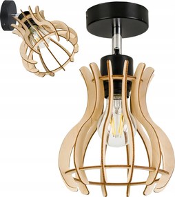 Lámpa fali csillár E27 állítható Loft fa