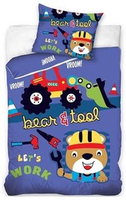 Állatos Bear &amp; Tool ágyneműhuzat 160×200cm, 70×80 cm