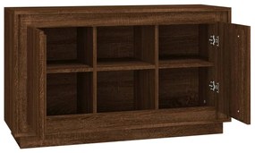 barna tölgyszínű szerelt fa tálalószekrény 102 x 35 x 60 cm