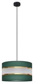 Csillár zsinóron HELEN 1xE27/15W/230V átm. 35 cm zöld/arany