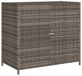 Szürke polyrattan kerti tárolószekrény 83x45x76 cm