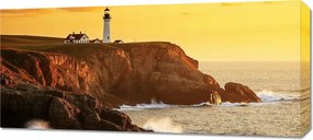 Vászonkép 90x40cm Vászonkép Hálószoba Nappaliba Panoráma Lámpás