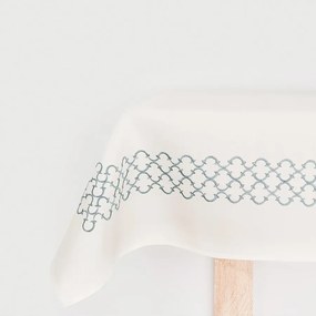 Abrosz hímzett Betty 110x160 ivory türkiz