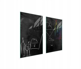 Üveg Tűzhelyvédő Főzőlap 75x52 Fekete Edzett Üveg