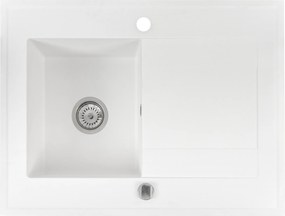 Grande 10 Gránit mosogató Egymedencés konyhai mosogató, fehér