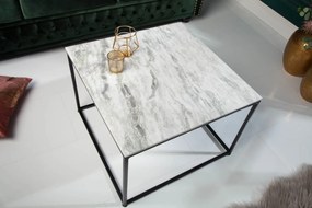 ELEMENTS exkluzív márvány dohányzóasztal - 50cm - fehér