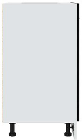 Alsószekrény Fekete Tölgy 60x46x81,5 cm Forgácslap