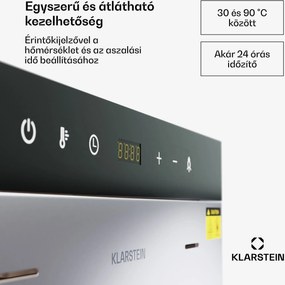 Klarstein MasterJerky 300 szárító, 2 000 W, 30 - 90 °C, 24 órás időzítő, rozsdamentes acél