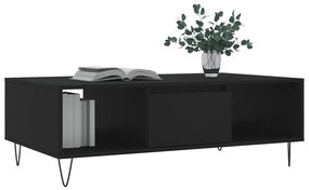 Fekete szerelt fa dohányzóasztal 104 x 60 x 35 cm