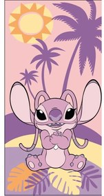 Disney Lilo és Stitch, A csillagkutya Angel Paradise fürdőlepedő, strand törölköző 70x140cm (Fast Dry)