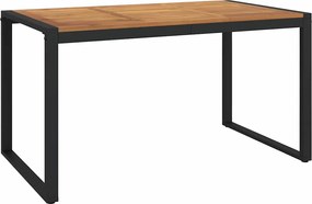vidaXL tömör akácfa kerti asztal U-alakú lábakkal 140 x 80 x 75 cm