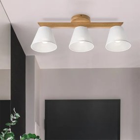 Brilagi - LED  Felületre szerelhető csillár  ANTHONY 3xE14/40W/230V tölgy/fehér