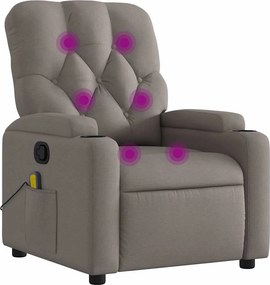 vidaXL tópszínű szövet dönthető masszázsfotel