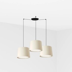 Faro Conga függeszték fehér 3xE27, textil/papirusz, állítható magasságú