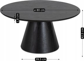 Asztal fekete színben CASSANDER MAX