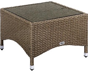 STILISTA Kerti asztal 58 x 58 cm polyrattan krém