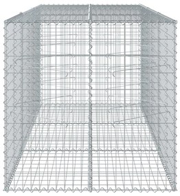 horganyzott vas gabion kosár fedéllel 300 x 100 x 100 cm