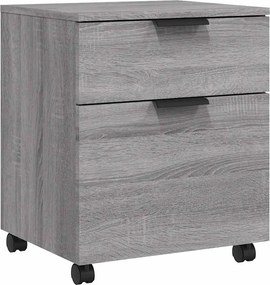 vidaXL szürke sonoma szerelt fa iratszekrény kerekekkel 45x38x45 cm