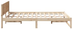 Ágykeret Természetes Fenyőfa 120 x 190 cm Tartós Minimalista