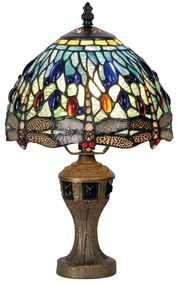 Tiffany asztali lámpa Bézs Ø 20x35 cm