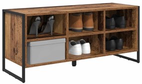 Cipőszekrény tárolóval Öreg fa 60 x 35 x 44 cm Faanyag
