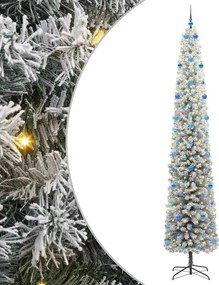 vidaXL Mű karácsonyfa 300 LED-del Zöld 300 cm PVC, acél és műanyag