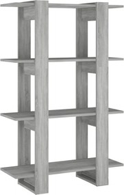vidaXL szürke sonoma színű térelválasztó könyvszekrény 80x30x123,5 cm