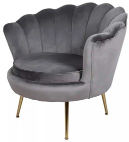 Ionia Velvet fotel, szürke
