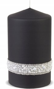 Hagyományos paraffin gyertya fekete karácsonyi dekoráció Artpol 131290