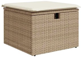 Kerti Kanapé Szett 9 pcs Bézs polirattan