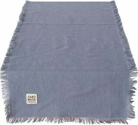 Dekoratív Pamut Futófelület 40 X 140 CM Kék, Kézzel Készített