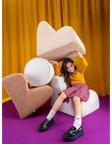 Krémszínű kordbársony gyerek fotel Cloud – Wigiwama