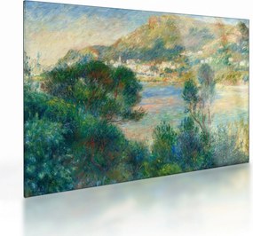 Üveg kép - Auguste Renoir, View of Monte Carlo from Cap Martin, reprodukciók (70x50 cm)