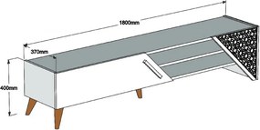 Beril Walnut TV-asztal