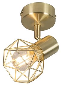 Art Deco spotlámpa sárgaréz dönthető és forgatható - Mosh